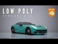 Modeling low poly car in Blender ❗️Ferrari F12