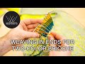 Weaving in Ends for Two-Color Brioche