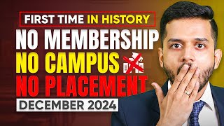 🚨BREAKING: No Membership, No Campus Placement! | Effective Dec 2024 | CA CS CMA Nikkhil Sir