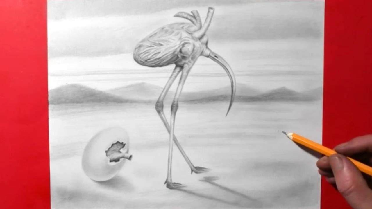 Surrealism Drawings Pencil How To Draw A Simple Landscape Easy