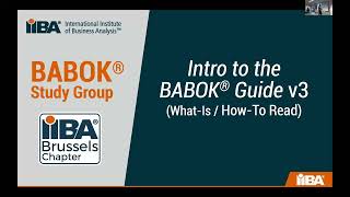 An introduction to the BABOK® guide and our 2023 Study Group