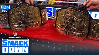 Triple H unveils NEW WWE Tag Team Championship, gets disrespected by Grayson Waller, Austin Theory