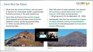 Eloro Resources (TSX.V: ELO) - Potential World-Class Bolivian Silver-Tin Property (March 30th, 2022)