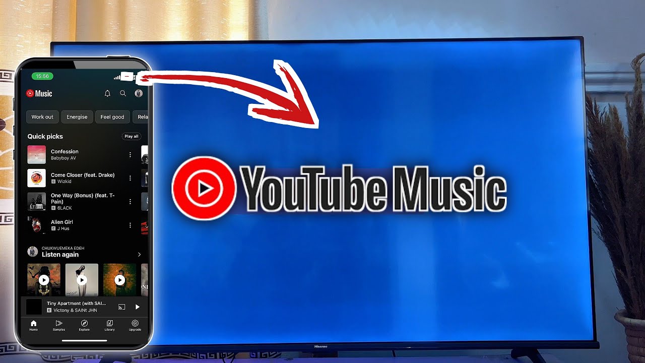 How To Connect Youtube Music To Tv Listen To Youtube Music From Phone