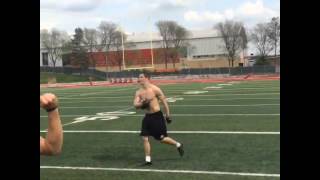 One Handed Football Catch and Backflip