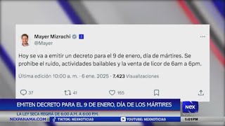 Emiten decreto de ley seca para el 9 de enero, día de los martires