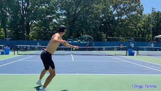 Taro Daniel (w/ Yosuke Watanuki) - Court Level Practice (Citi Open)