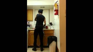 Dancing while washing dishes