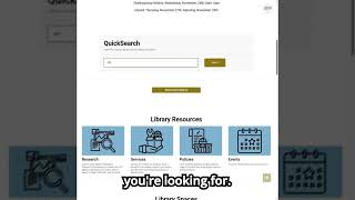 How to Find a Book in the Library Using QuickSearch