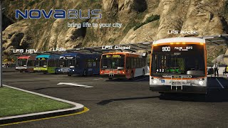 GTA V Vehicle Showcase: 2020 Novabus LFS Series Bus Mod