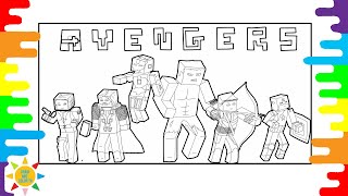 Minecraft Avengers Coloring Pages | Minecraft Coloring | Jim Yosef - Can't Wait
