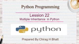 Multiple Inheritance in python | Lesson - 22 | Python in Hindi