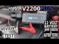 TOPDON V2200+ JUMP STARTER & BATTERY TESTER Review & Test