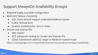 1.2 High Availability SQL Server on GCE