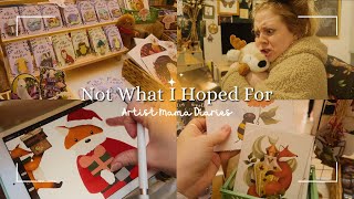 This Isn't What I Planned 😓 | Artist Mama Diaries 🐻🌿 | Studio Vlog 🍄