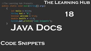 Reading the Java Documentation | Code Snippets 18