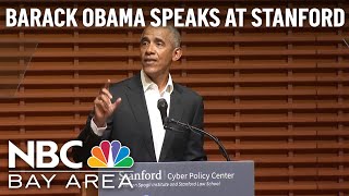 Speaking at Stanford, Obama Issues Warning About Disinformation