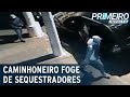 SP: motorista de caminhão que seria feito refém foge de assaltantes | Primeiro Impacto (07/07/21)