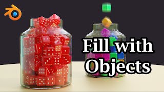 Fill An Object With Other Objects | Falling Cubes Inside Glass Jar | Rigid Body Physics In Blender