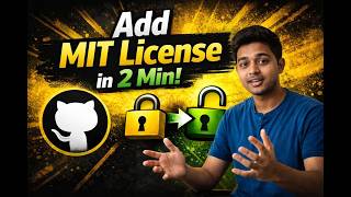 How to Add MIT License to GitHub Repository in 2 Minutes🚀Complete Tutorial #github #MITLicense