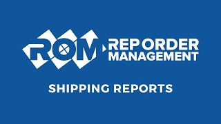 Shipping Reports