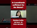 Is Laxmikanth Sufficient For The Mains? | Garima Lohia | AIR-2 | UPSC CSE 2022 #shorts