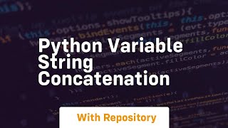 python variable string concatenation