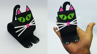 Easy Origami Cat | How to make a paper Cat? | Halloween Special Cat | DIY Paper Crafts