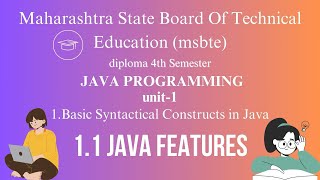 Java Features | Java Programming | Unit 1 - Lecture 1 | K-Scheme | 4th Semester | Enlight India