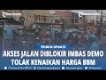 Aksi Blokade Jalan dan Demo Akibatkan Kemacetan di Pertigaan Kampus UHO Kendari Sulawesi Tenggara