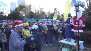 2013年12月22日国会正門前ファミリーエリア・あじさい革命のバラードさんの歌