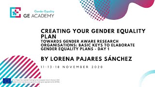 Creating your Gender Equality Plan (Day 1)