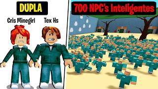 JOGAMOS CONTRA 700 NPCs INTELIGENTES no ROUND 6 (Roblox Squid Game but with NPCs)