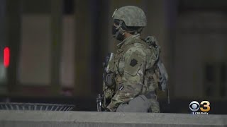 Pennsylvania National Guard Troops Deployed Throughout Philadelphia On Halloween