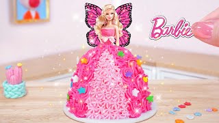 Amazing Tiny Barbie Princess Cake 👸 Beautiful Miniature Pull Me Up Cake Recipe | Mini Cakes Making