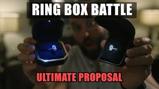 THE BEST ENGAGEMENT RING BOXES FOR THE ULTIMATE SURPRISE PROPOSAL. Box with a light and a flat box
