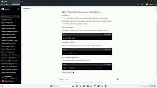 python count occurrences in numpy array