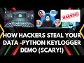 How Hackers Steal Your Data – Python Keylogger Demo (Scary!) | Ethical Hacking Tutorial #hacker