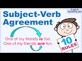 10 Rules for SUBJECT-VERB AGREEMENT | Free Practice | English Grammar