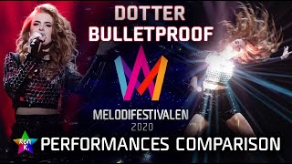 Dotter – “Bulletproof” - Performances comparison - Semi Final vs. Final vs. Reprise (SF)