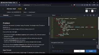 Warrior Chef Problem Solution | Code Chef Problem C++ Solution # #warriorchefsolution #