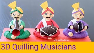 Quilling Musicians/ 3D Quilled Musical Instrument Players