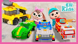 Toy Trucks & Cars Building Blocks | Eli Kids Songs & Nursery Rhymes