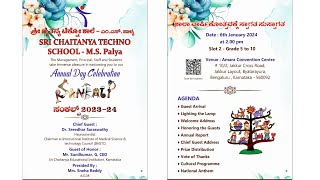 Sri Chaitanya School | M.S. Palya | SANKALP 2023 - 24 | Part 2 | Live Streaming | 06-01-2024