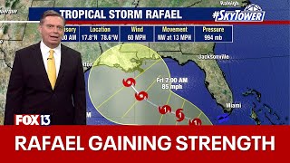 Tropical Storm Rafael approaching hurricane strength