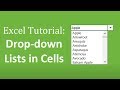 How to Create Drop Down Lists in Cells - The Complete Excel Guide