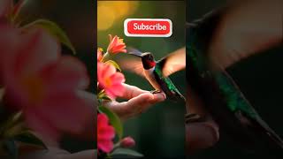 A hummingbird buzzing around finger #shorts #ai #cute #birds #automation #funny #beautiful #ytshots