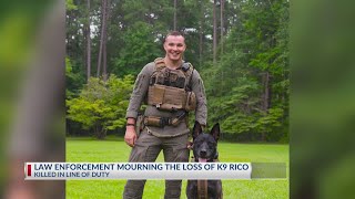 Law enforcement community mourning the loss of K9 Rico