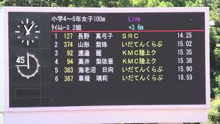 第３回江東区ジュニアトライアル大会　小学生高学年女子１００ｍ　梨珠　日向　璃莉