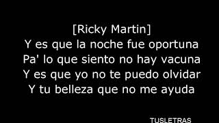 Maluma ft Ricky Martin - No se me quita (Letra)